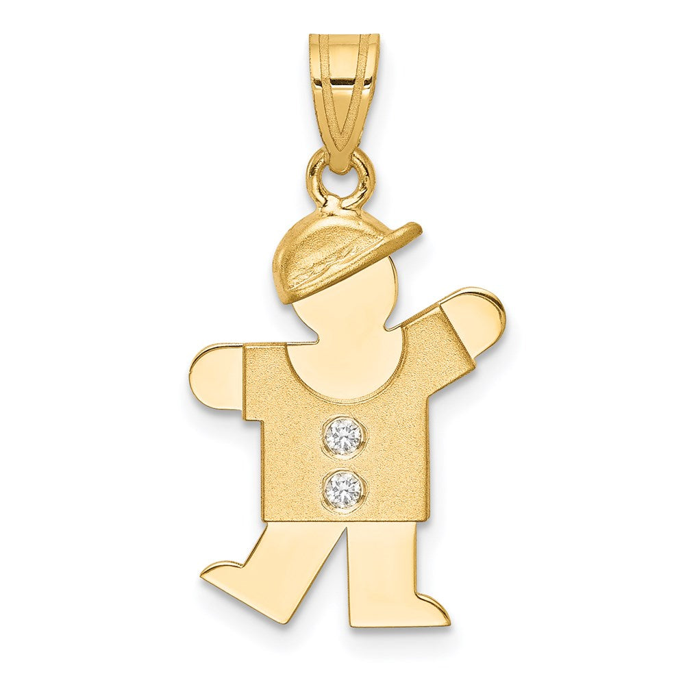 14k A Diamond Kid Pendant