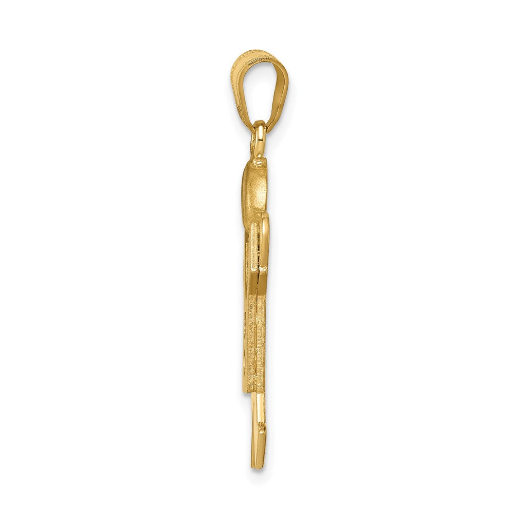 14k A Diamond Kid Pendant