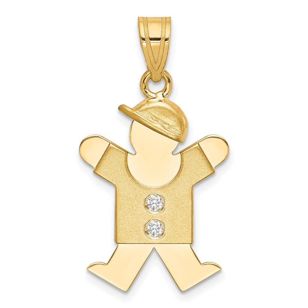 14k A Diamond Kid Pendant
