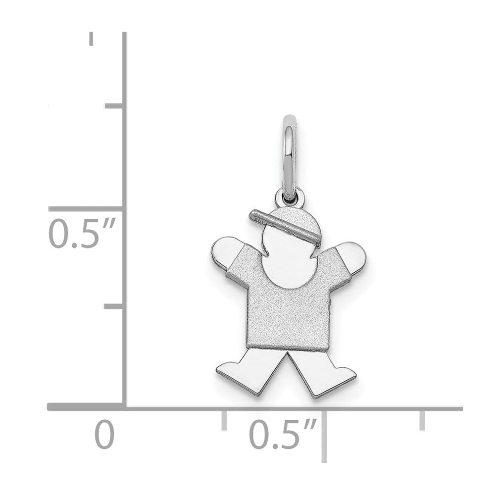 14k White Mini Boy Joy Charm