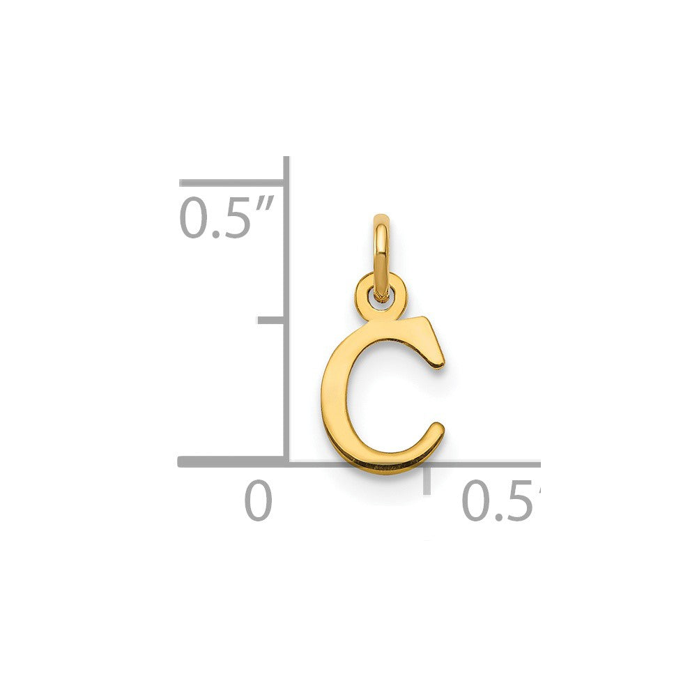 14ky Cutout Letter C Initial Pendant