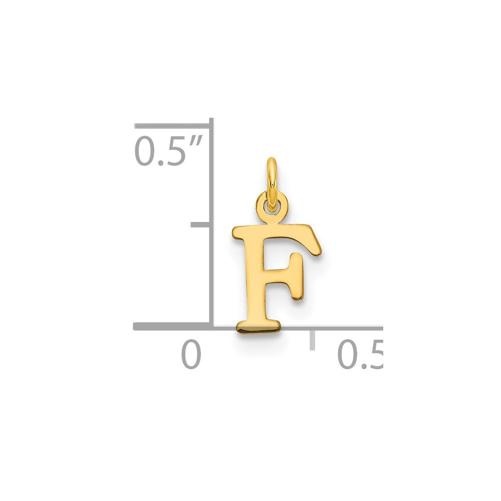14ky Cutout Letter F Initial Pendant
