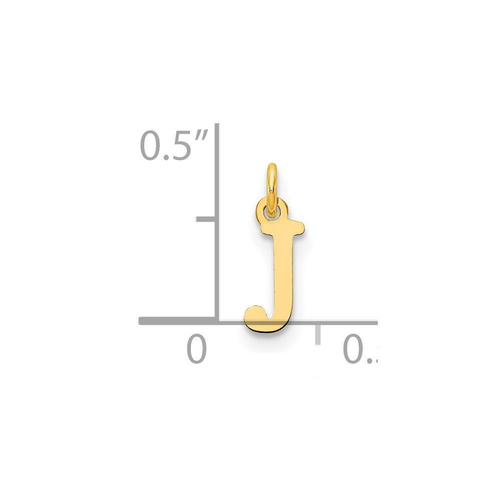 14ky Cutout Letter J Initial Pendant