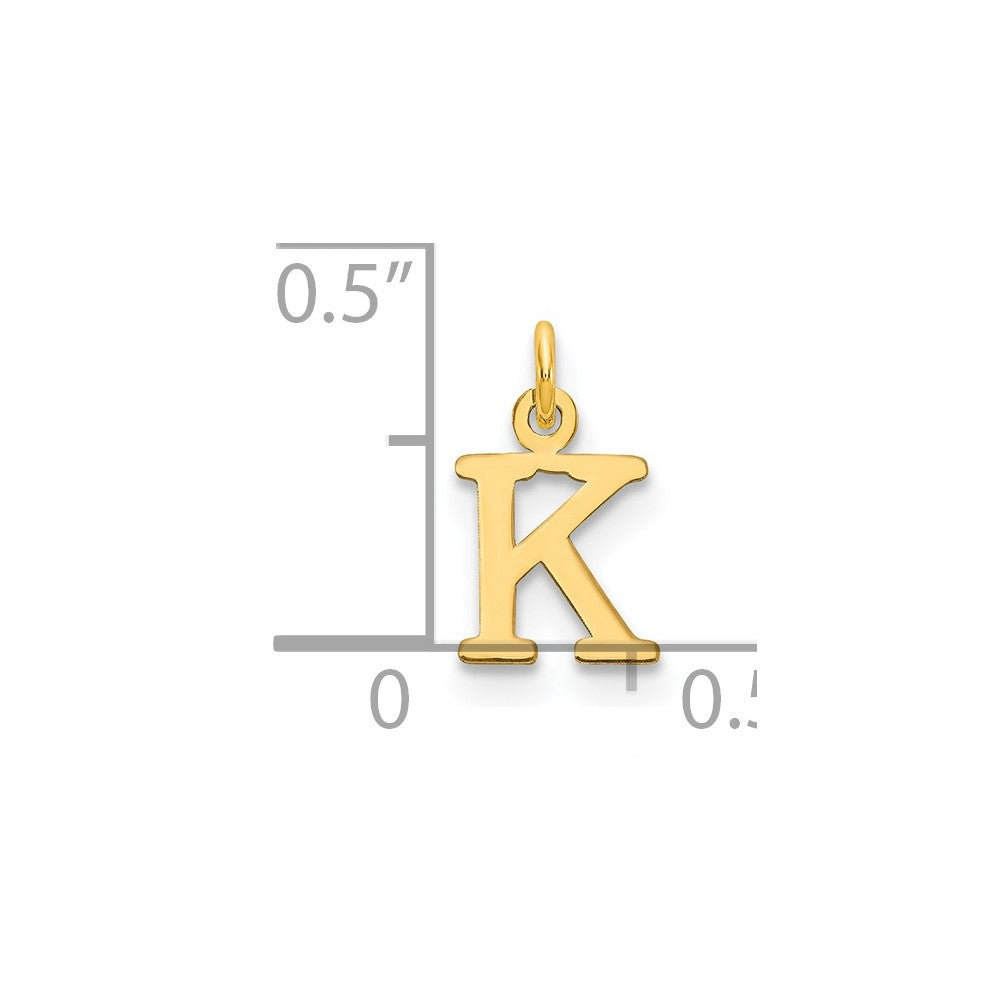14ky Cutout Letter K Initial Pendant