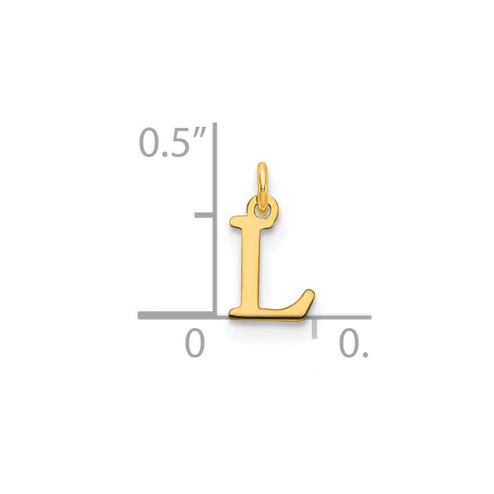 14ky Cutout Letter L Initial Pendant