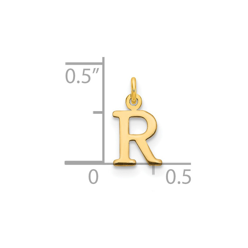 14ky Cutout Letter R Initial Pendant