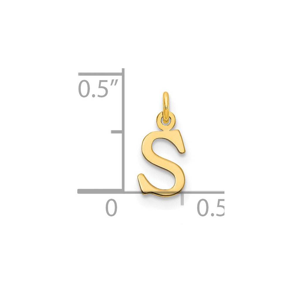14ky Cutout Letter S Initial Pendant
