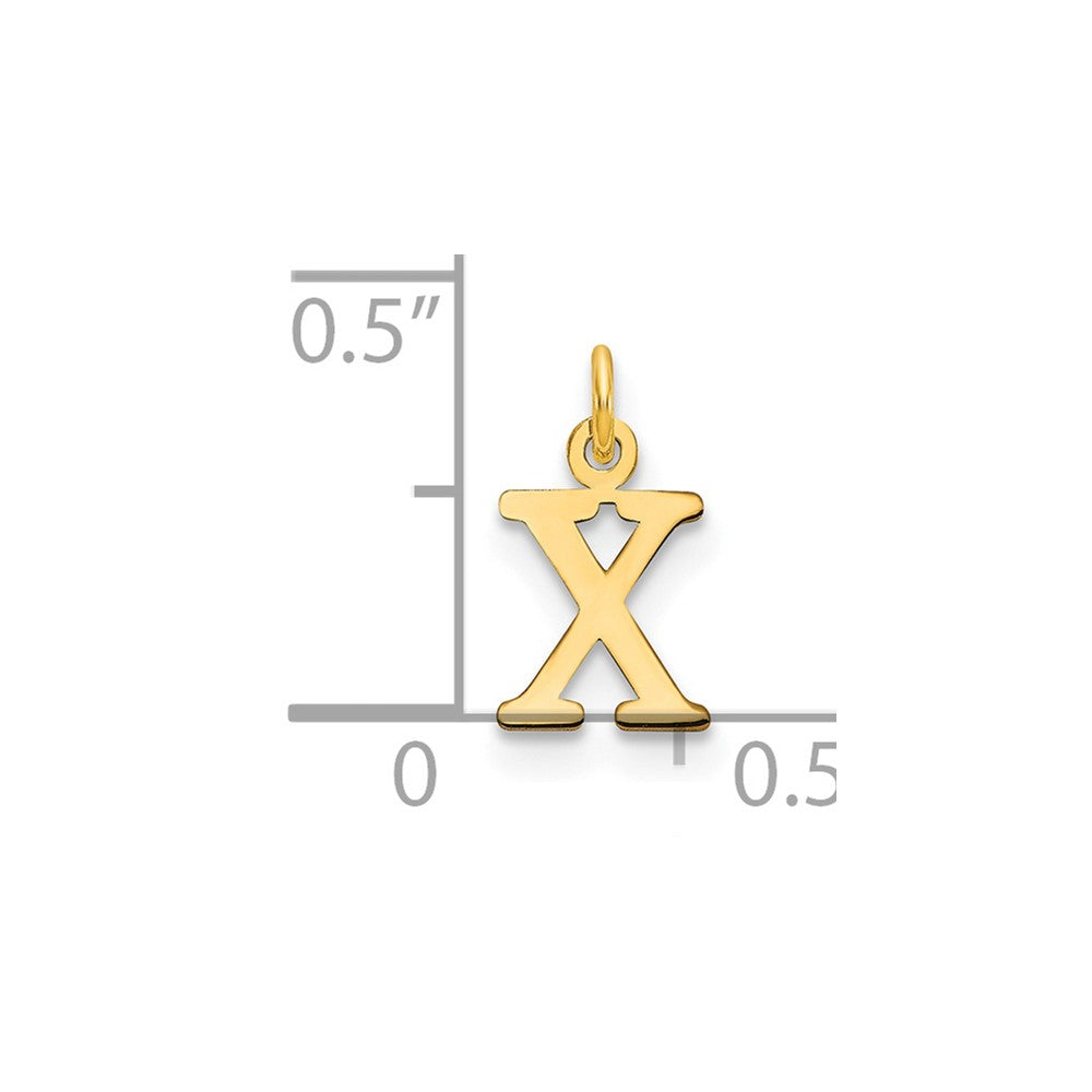 14ky Cutout Letter X Initial Pendant