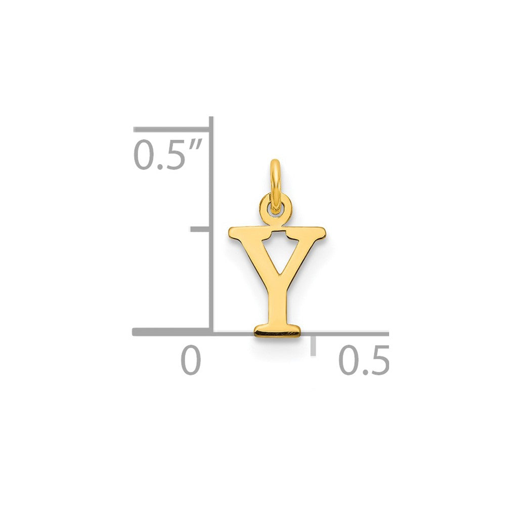 14ky Cutout Letter Y Initial Pendant