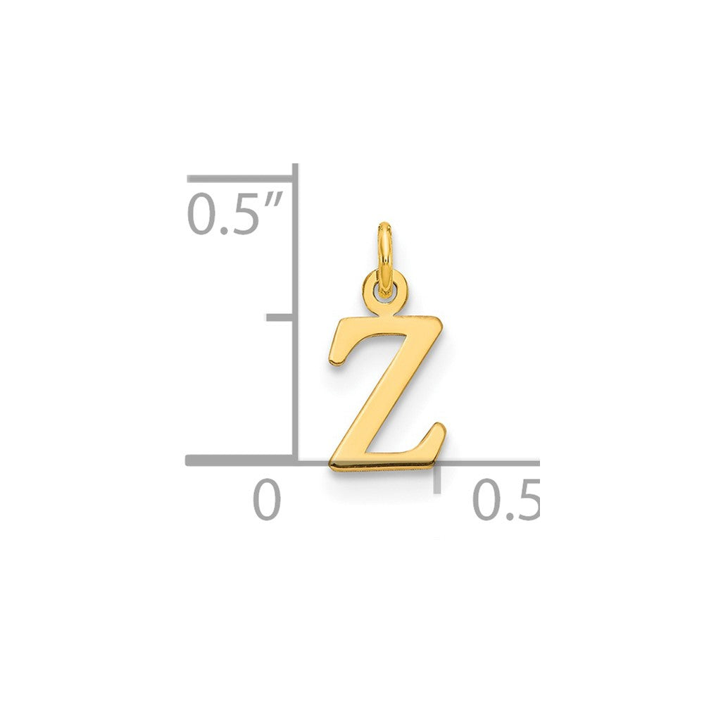14ky Cutout Letter Z Initial Pendant