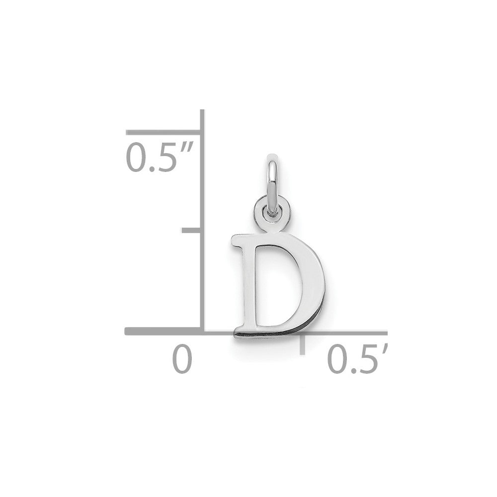 14kw Cutout Letter D Initial Pendant