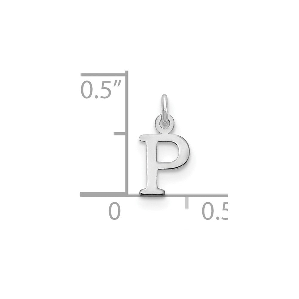 14kw Cutout Letter P Initial Pendant