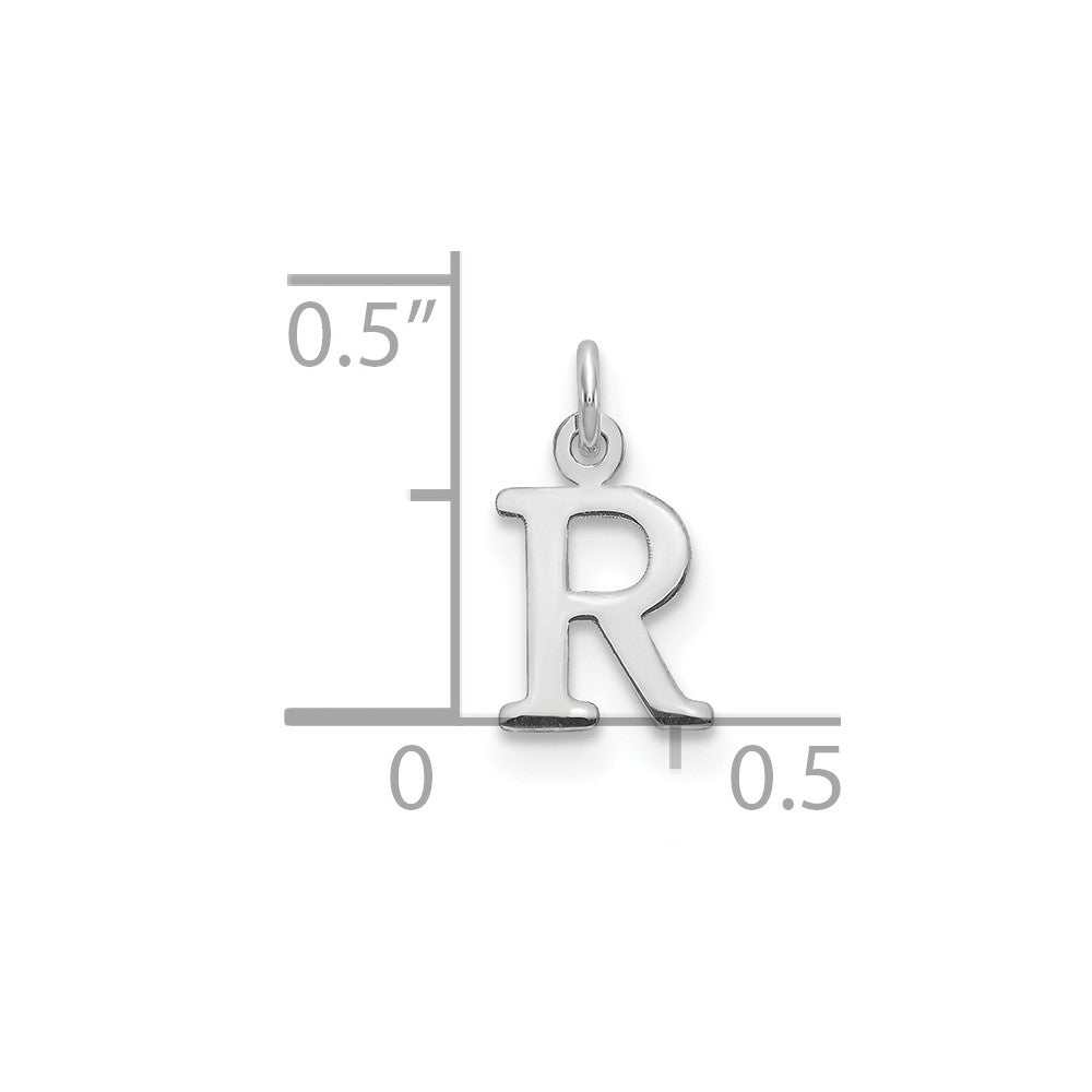 14kw Cutout Letter R Initial Pendant
