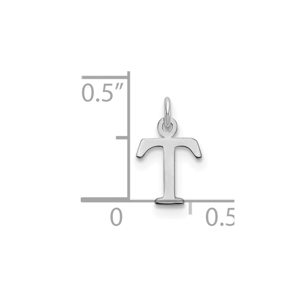 14kw Cutout Letter T Initial Pendant