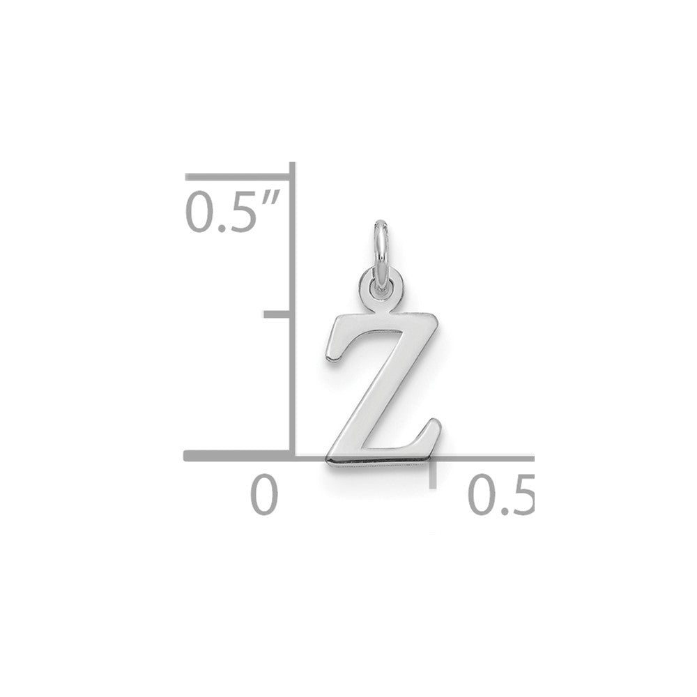 14kw Cutout Letter Z Initial Pendant