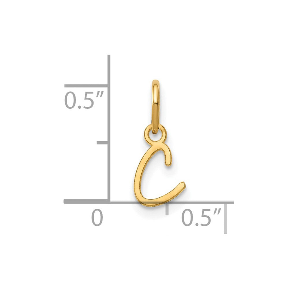 14KY Upper case Letter C Initial Charm