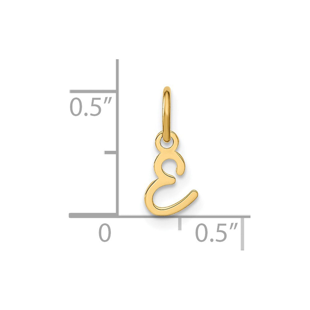 14KY Upper case Letter E Initial Charm