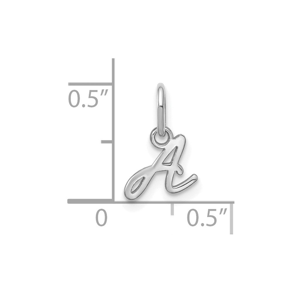 14KW Upper case Letter A Initial Charm