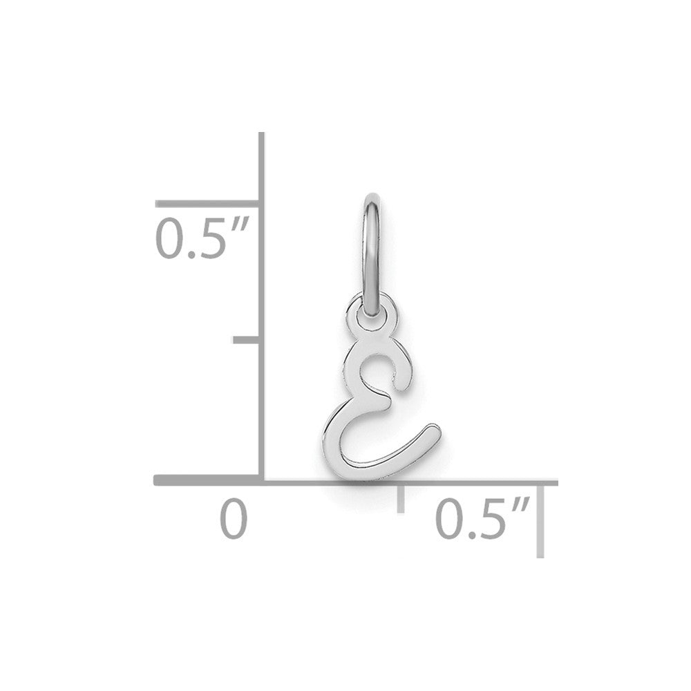 14KW Upper case Letter E Initial Charm