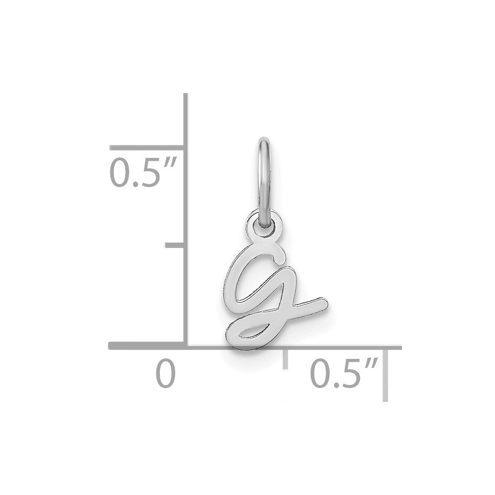 14KW Upper case Letter G Initial Charm