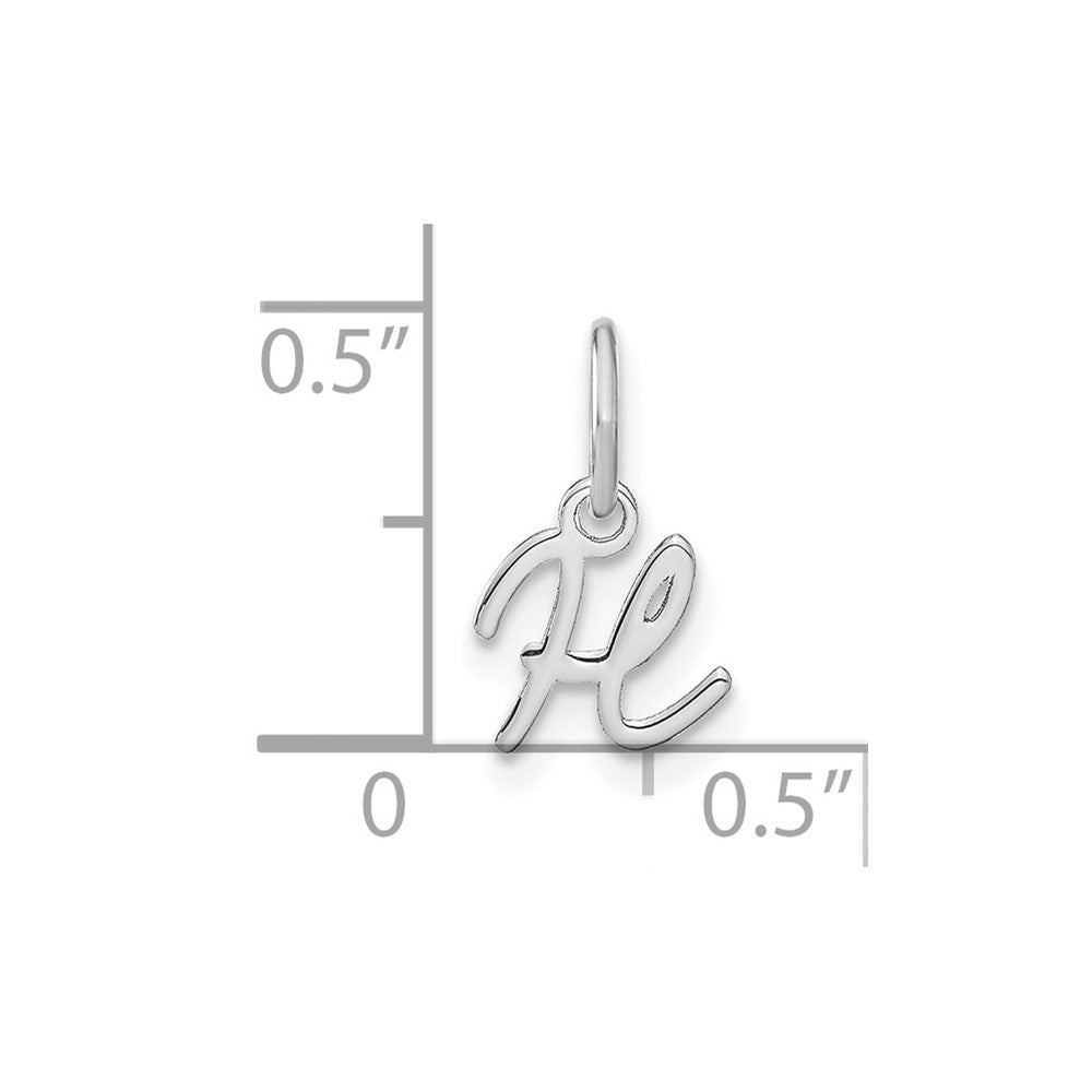 14KW Upper case Letter H Initial Charm