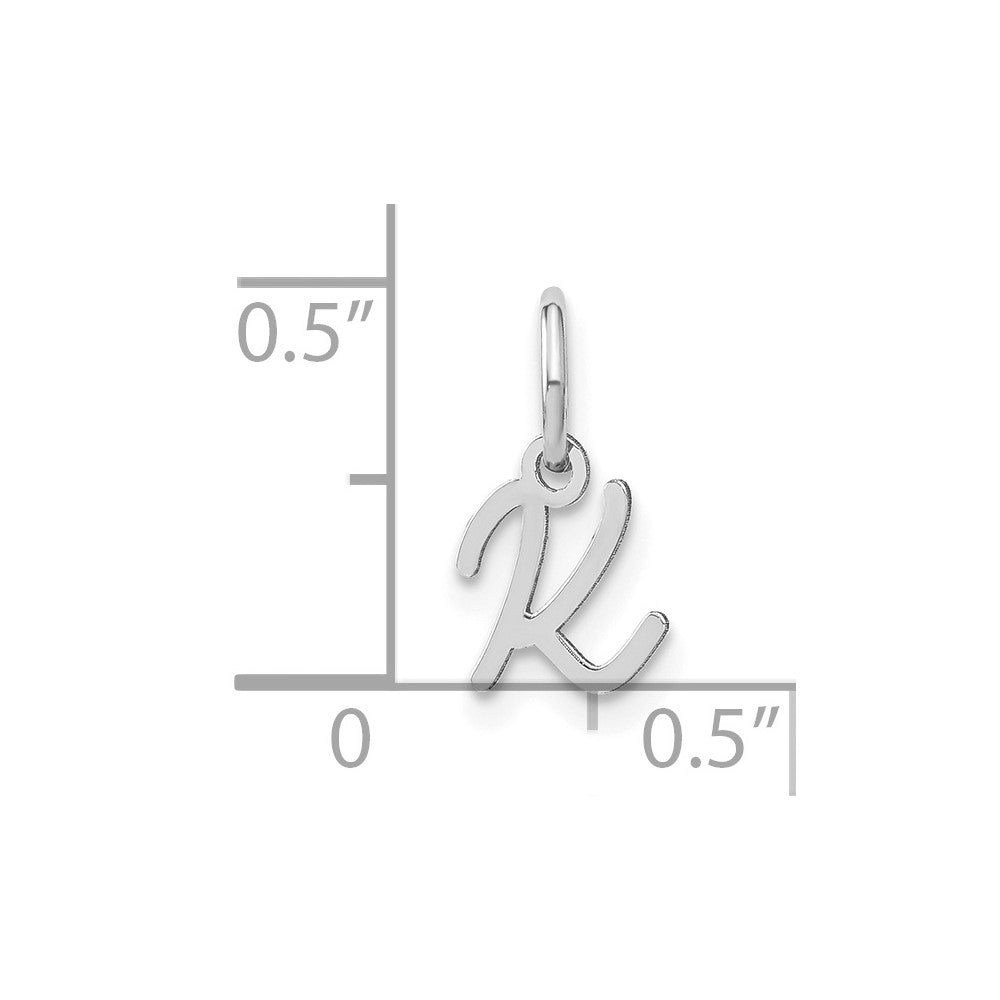 14KW Upper case Letter K Initial Charm