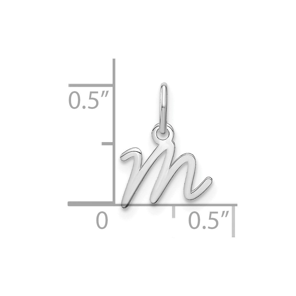 14KW Upper case Letter M Initial Charm