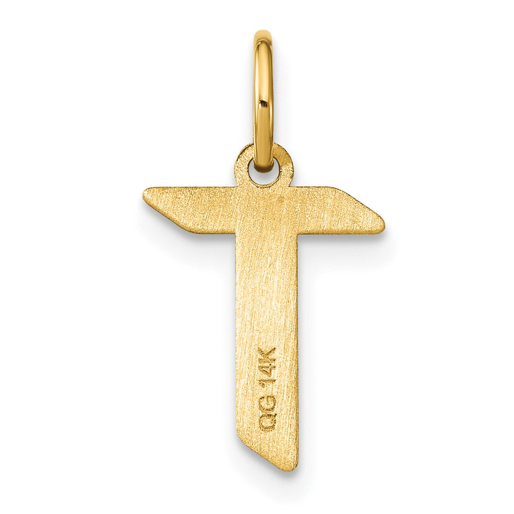 14KY Letter T Initial Pendant