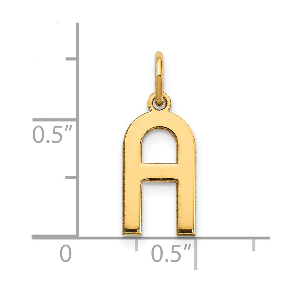 14ky Letter A Initial Pendant