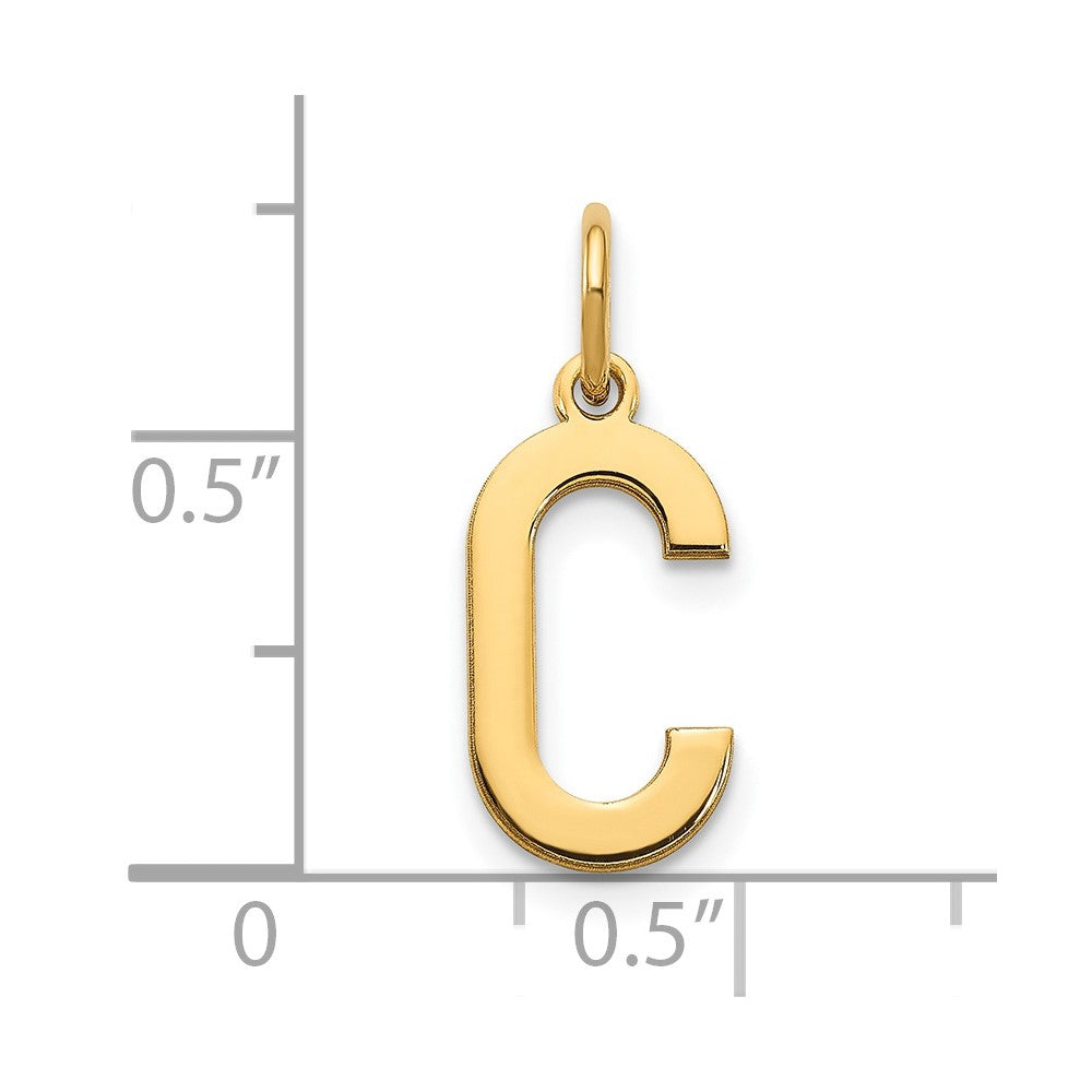14ky Letter C Initial Pendant