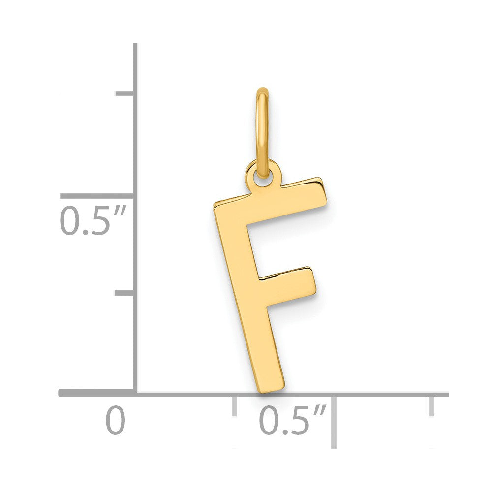 14ky Letter F Initial Pendant