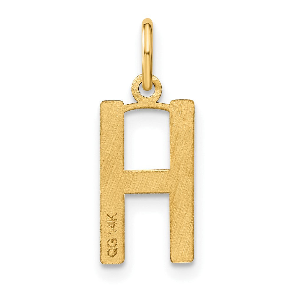 14ky Letter H Initial Pendant