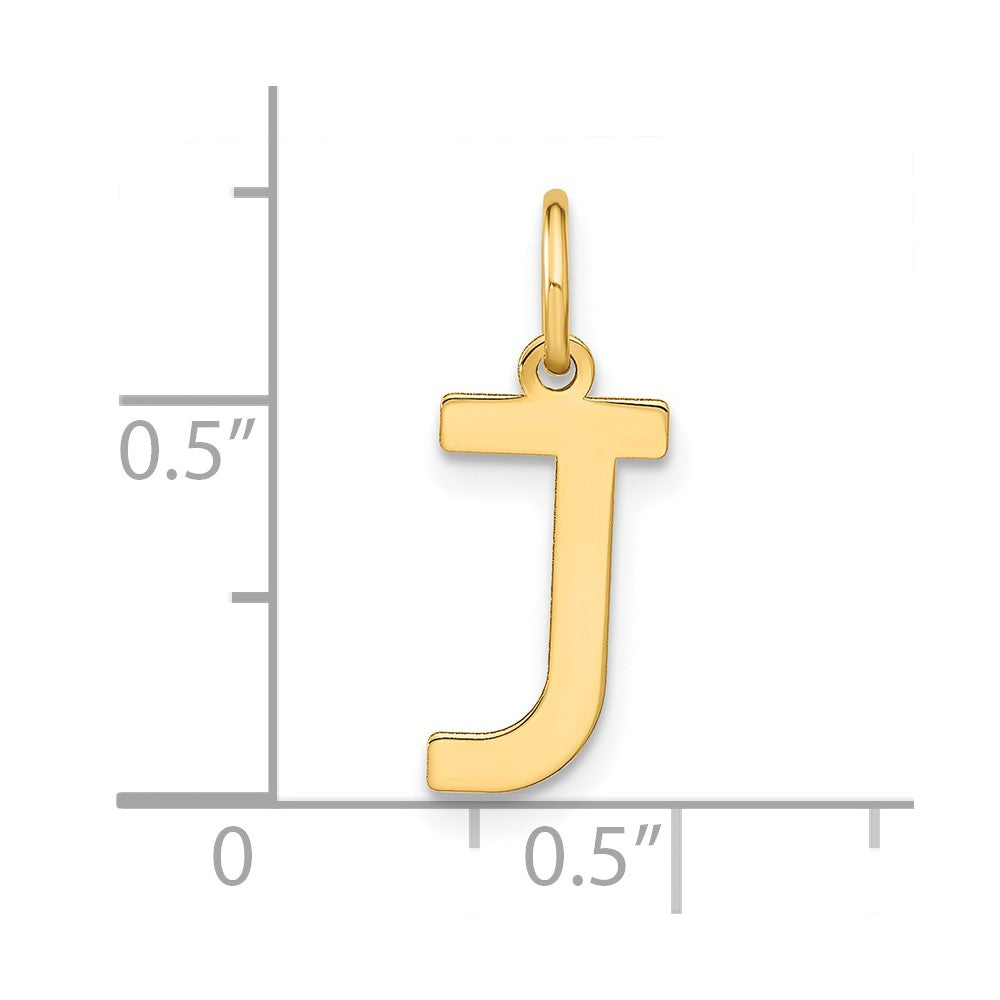14ky Letter J Initial Pendant