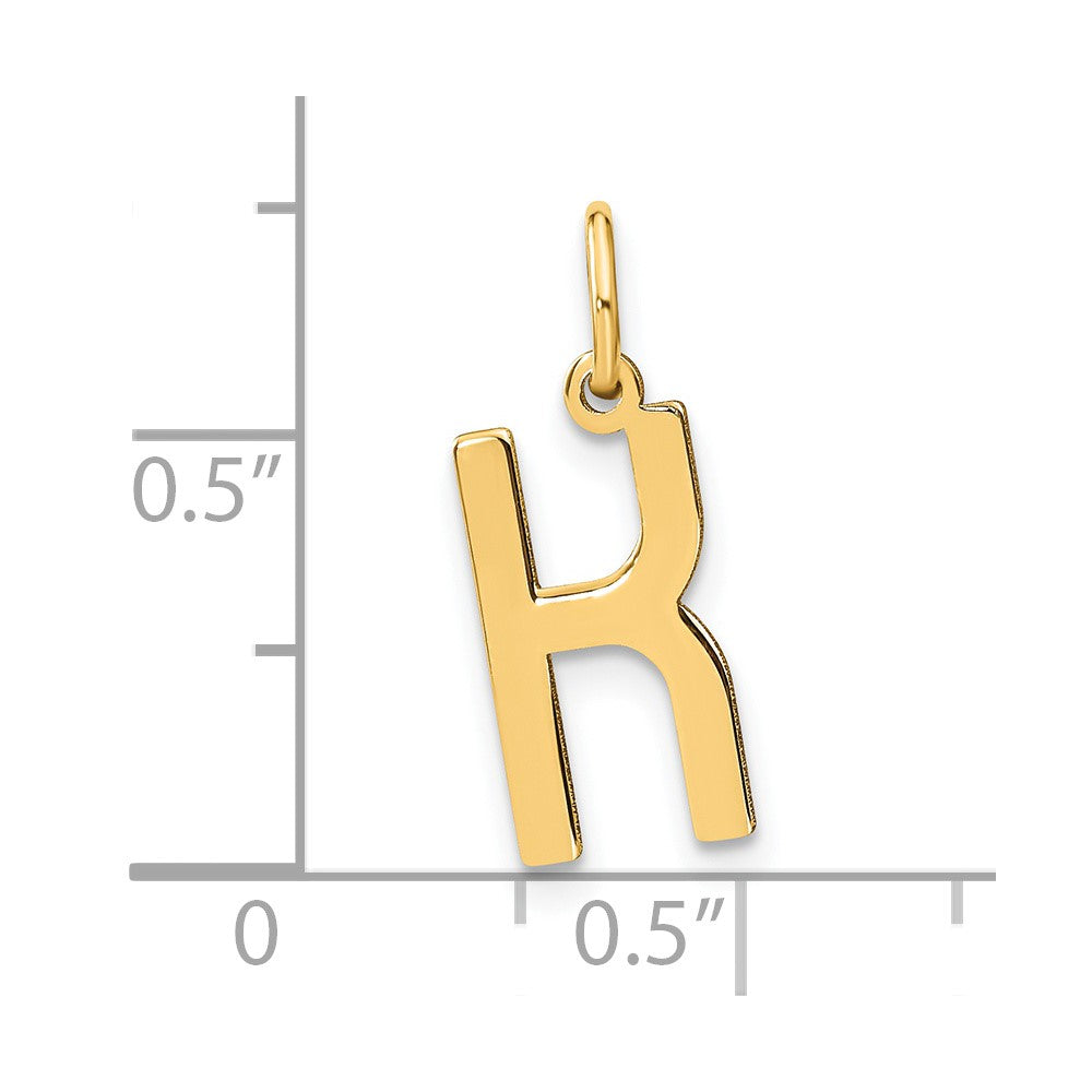 14ky Letter K Initial Pendant