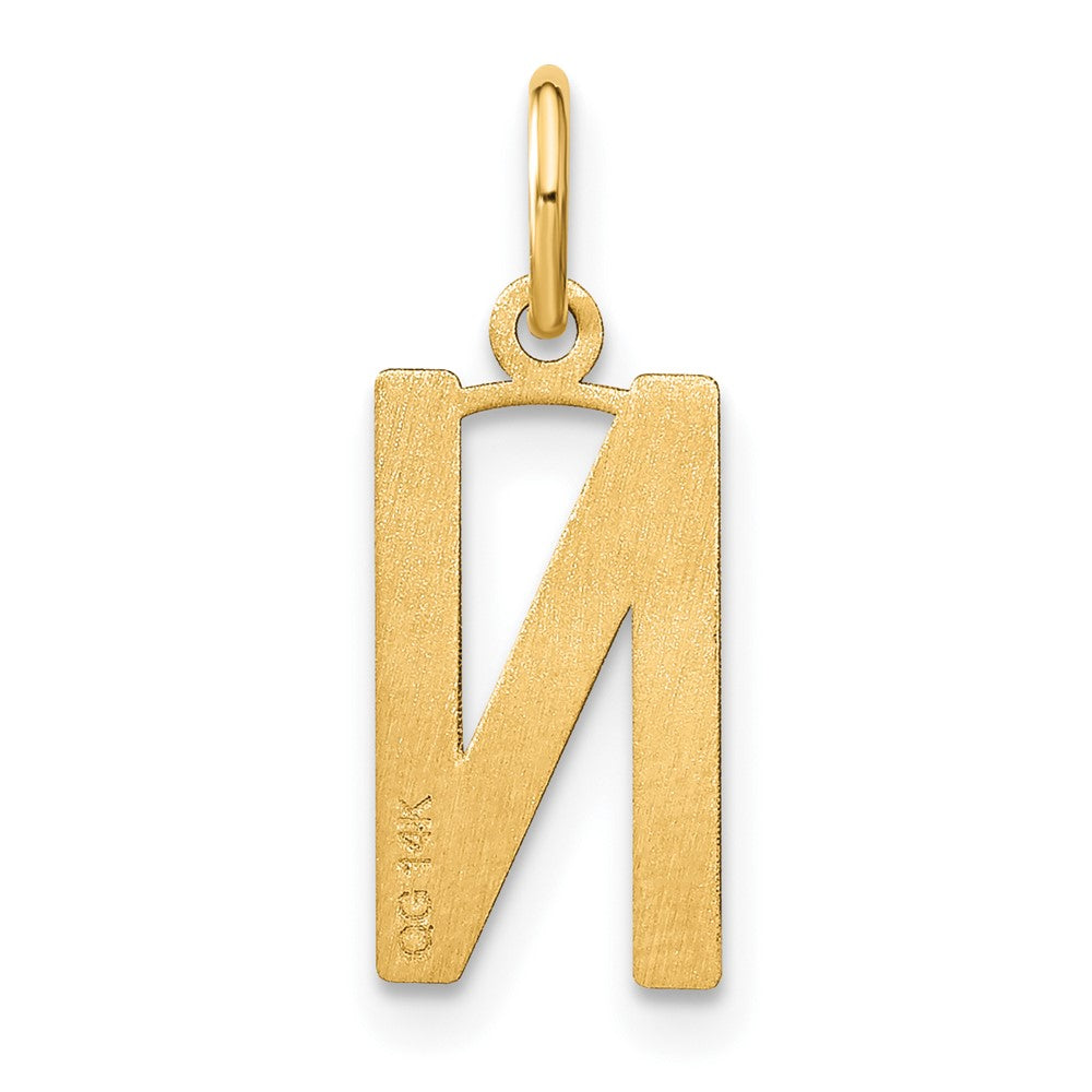 14ky Letter N Initial Pendant