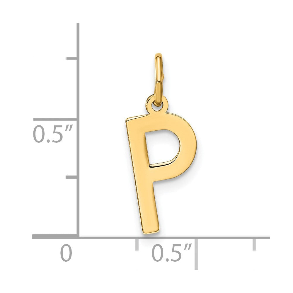 14ky Letter P Initial Pendant