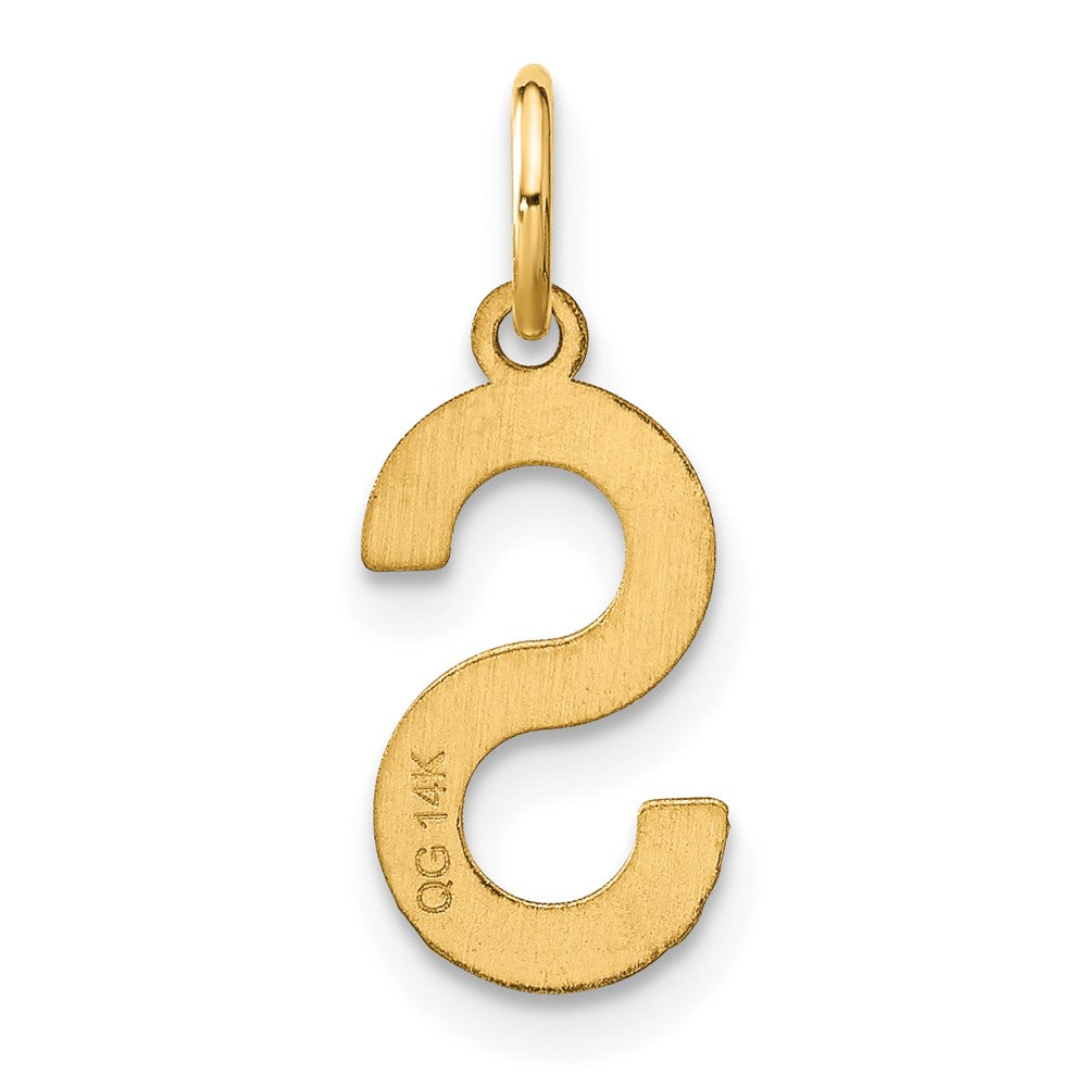 14ky Letter S Initial Pendant