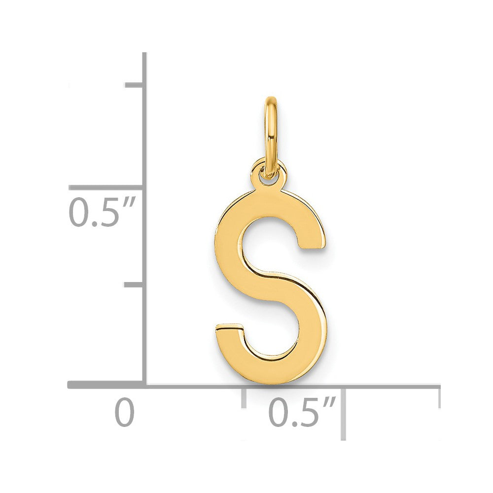 14ky Letter S Initial Pendant