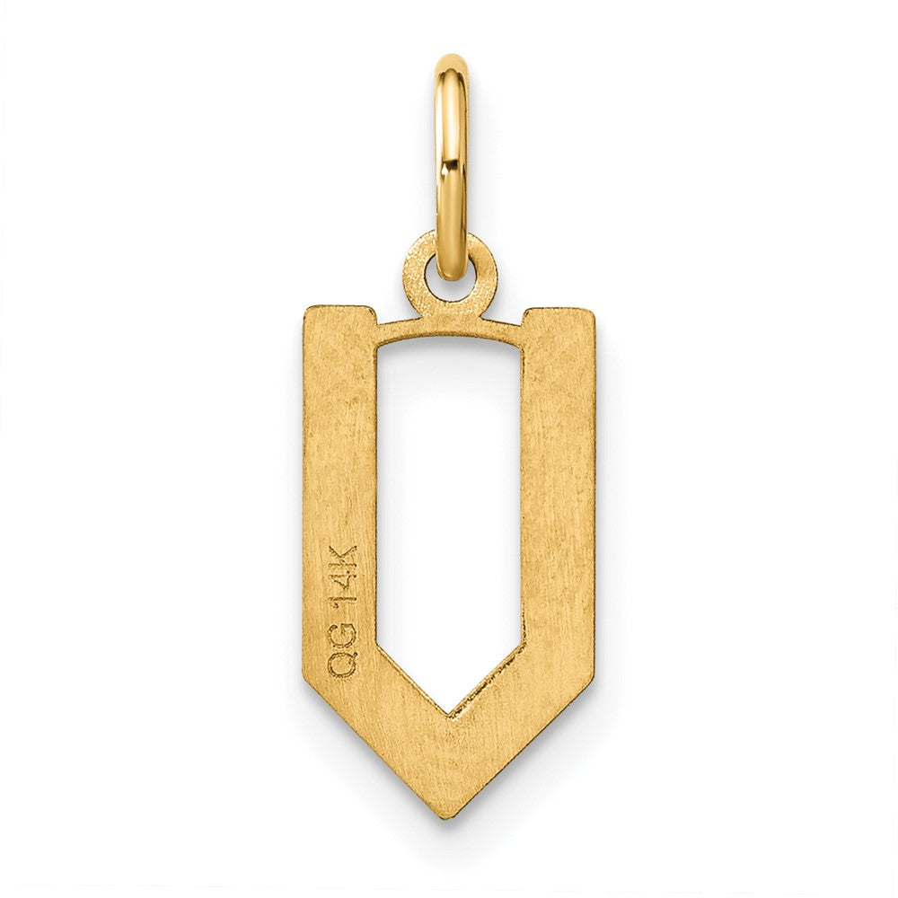 14ky Letter V Initial Pendant