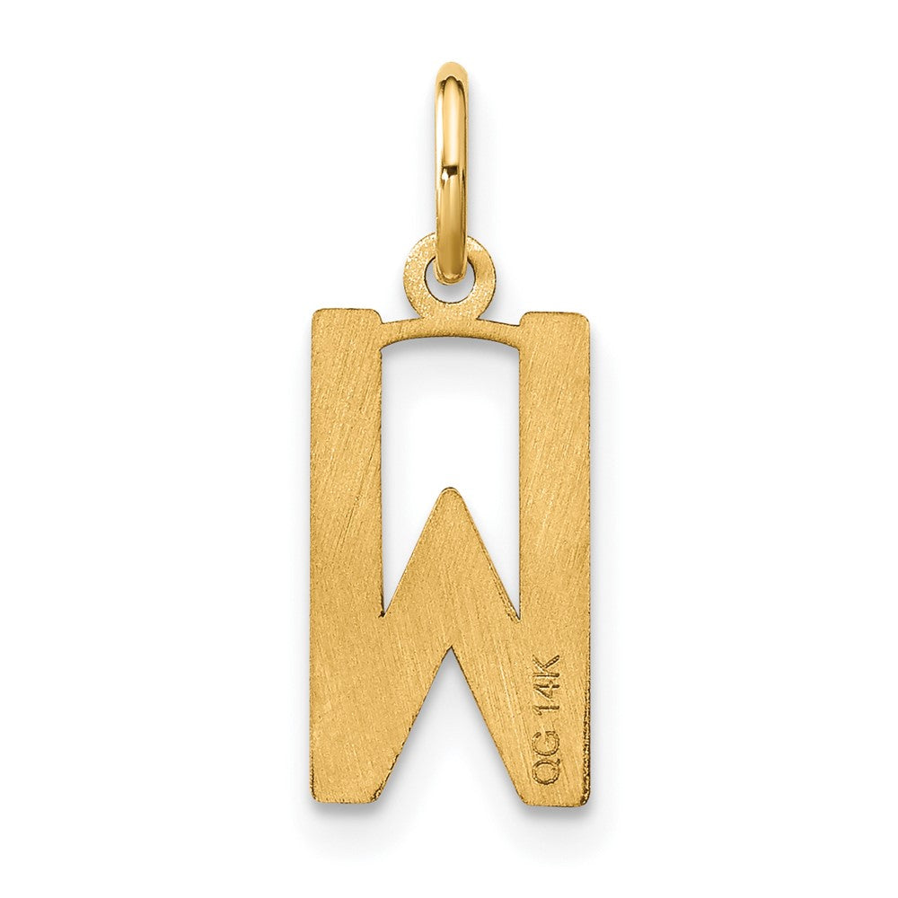 14ky Letter W Initial Pendant