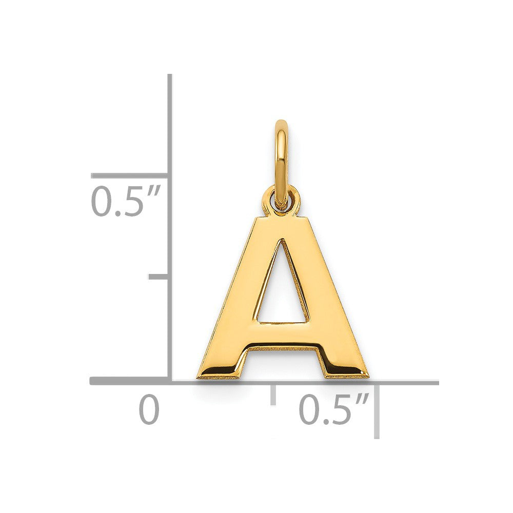 14ky Letter A Initial Pendant