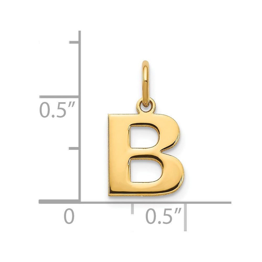 14ky Letter B Initial Pendant