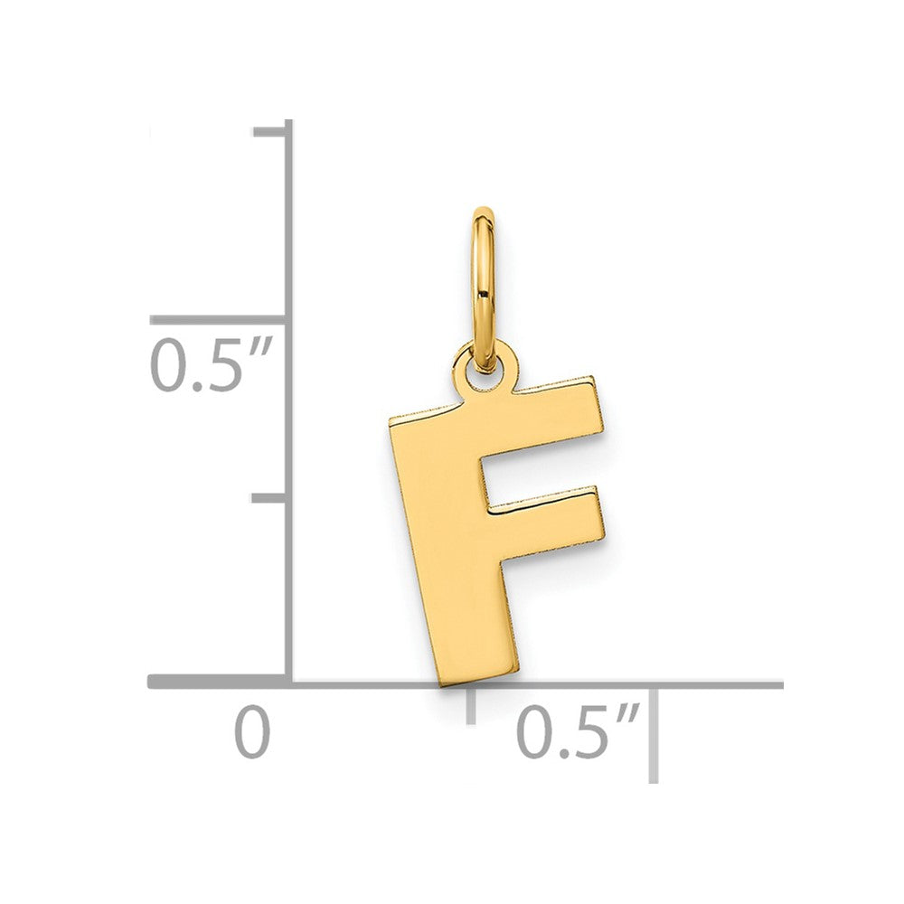 14ky Letter F Initial Pendant