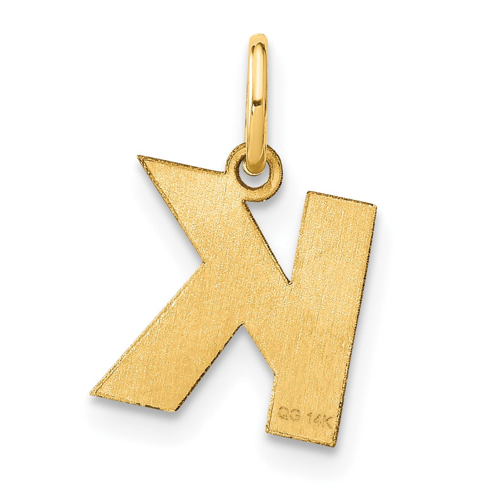 14ky Letter K Initial Pendant