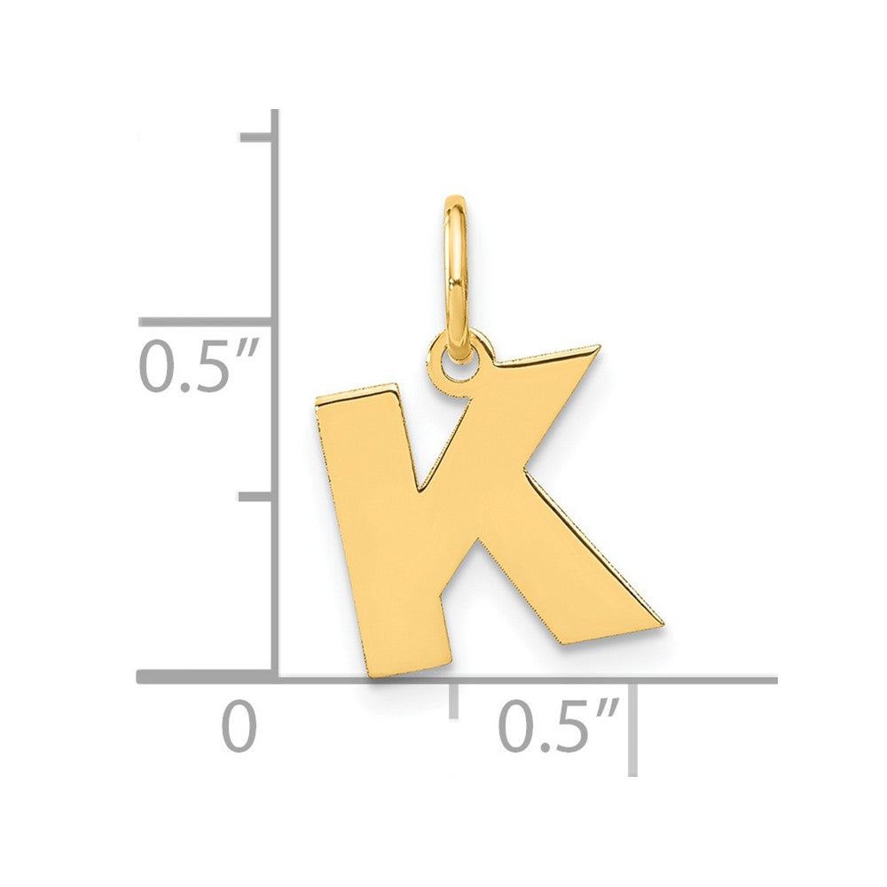 14ky Letter K Initial Pendant