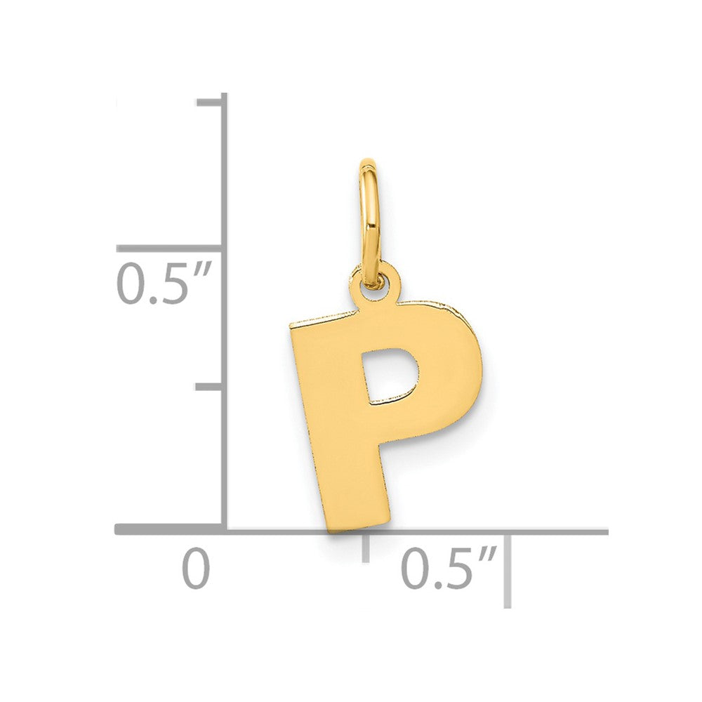 14ky Letter P Initial Pendant