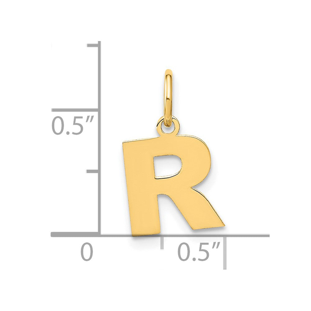 14ky Letter R Initial Pendant