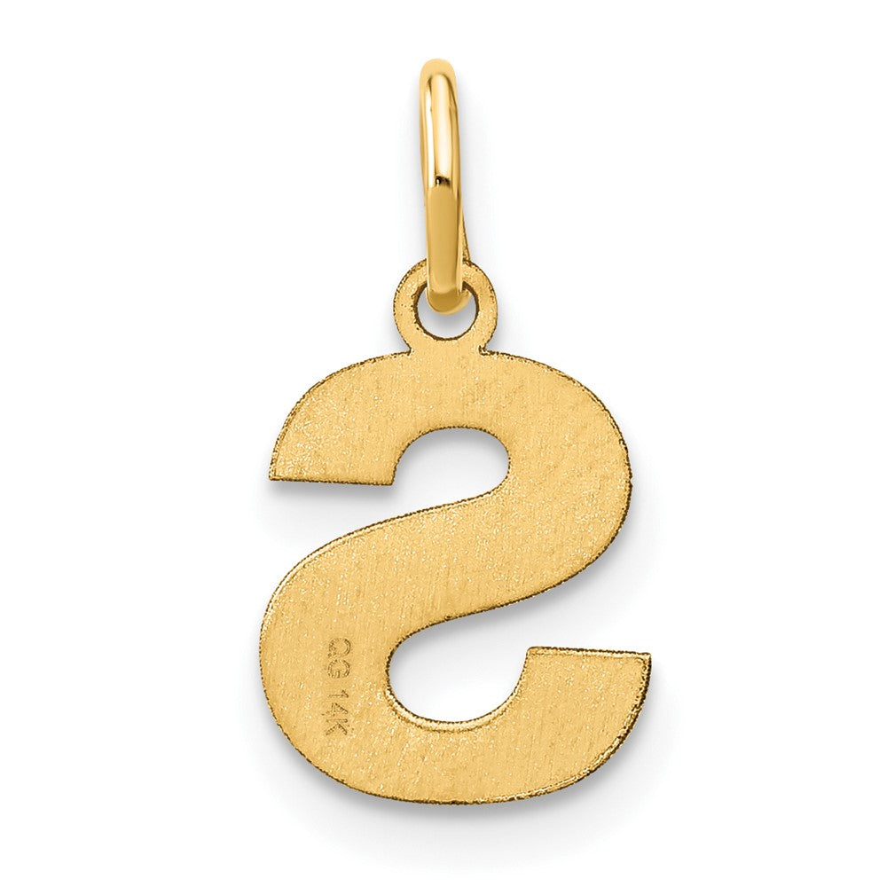 14ky Letter S Initial Pendant