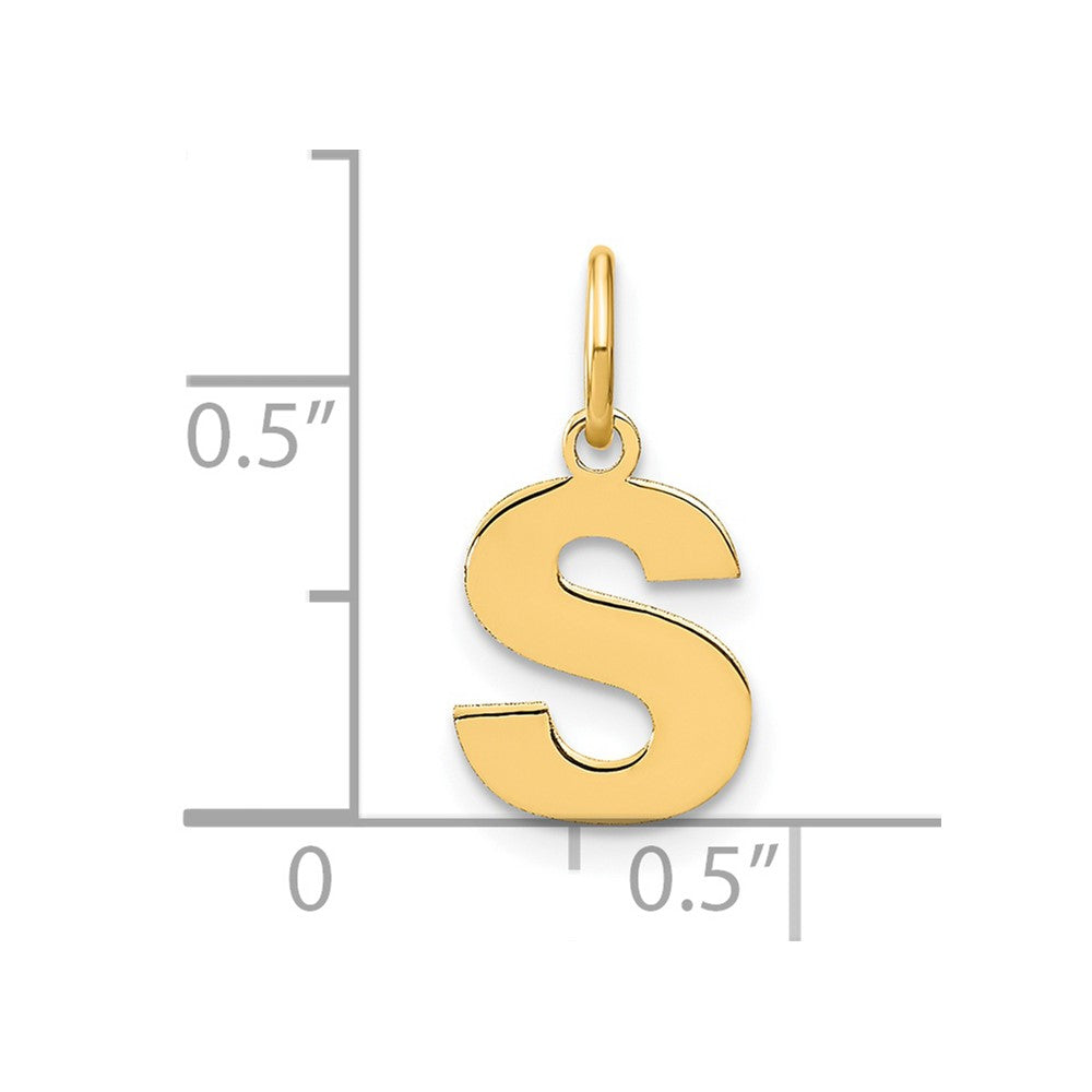 14ky Letter S Initial Pendant