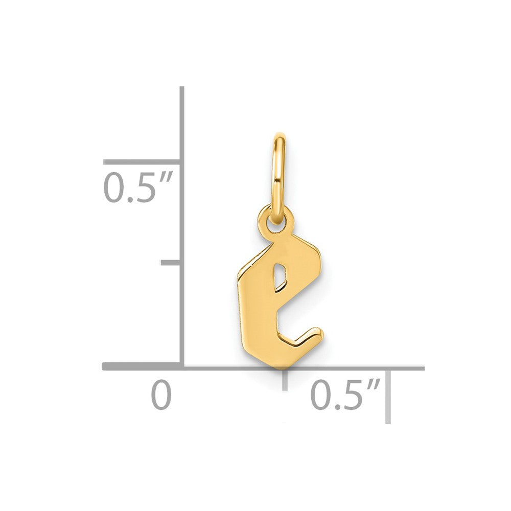 14ky Lowercase Letter E Initial Pendant